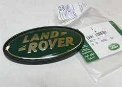 Genuine Land Rover Rear Oval Badge - Gold on Green DAH100680