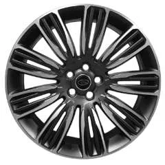 Genuine Land Rover Range Rover 22″ inch Style 9012 9 Split-Spoke Alloy Wheels with Grey & Diamond Turned Finish